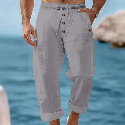Men’s Linen Drawstring Trousers