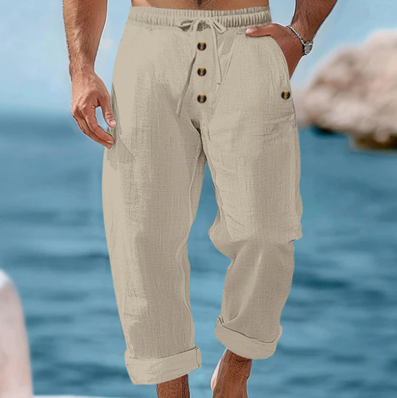 Men’s Linen Drawstring Trousers