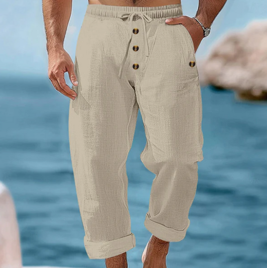 Men’s Linen Drawstring Trousers