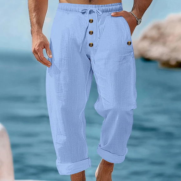 Men’s Linen Drawstring Trousers