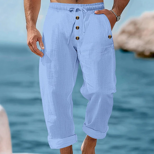 Men’s Linen Drawstring Trousers