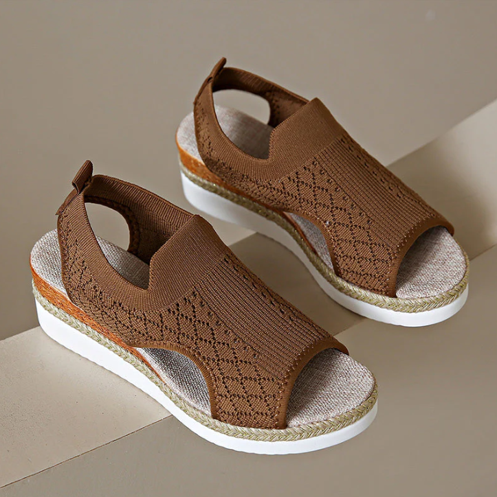 Women's Casual Platform Knit Sandals