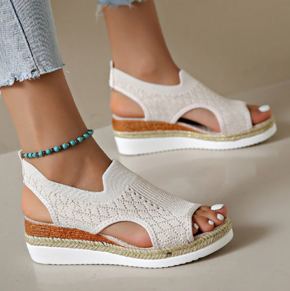 Women's Casual Platform Knit Sandals