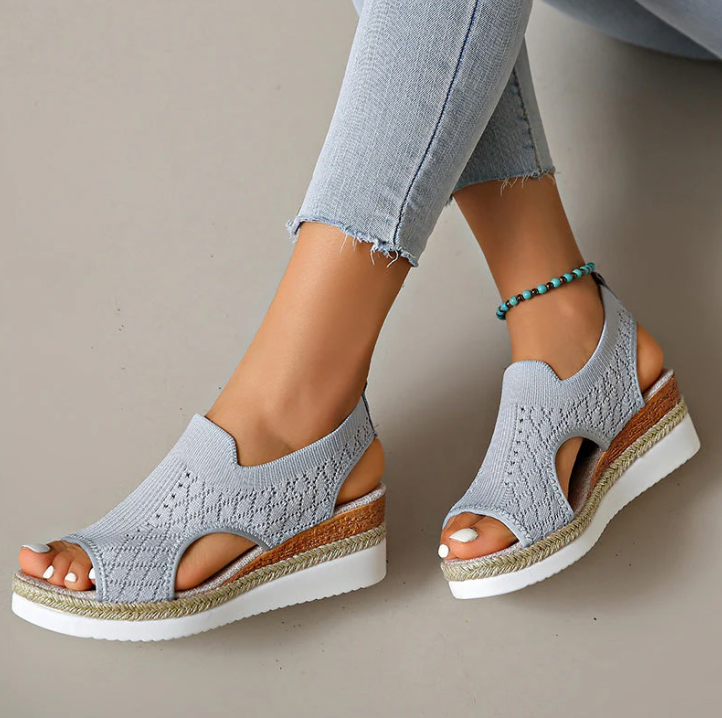 Women's Casual Platform Knit Sandals