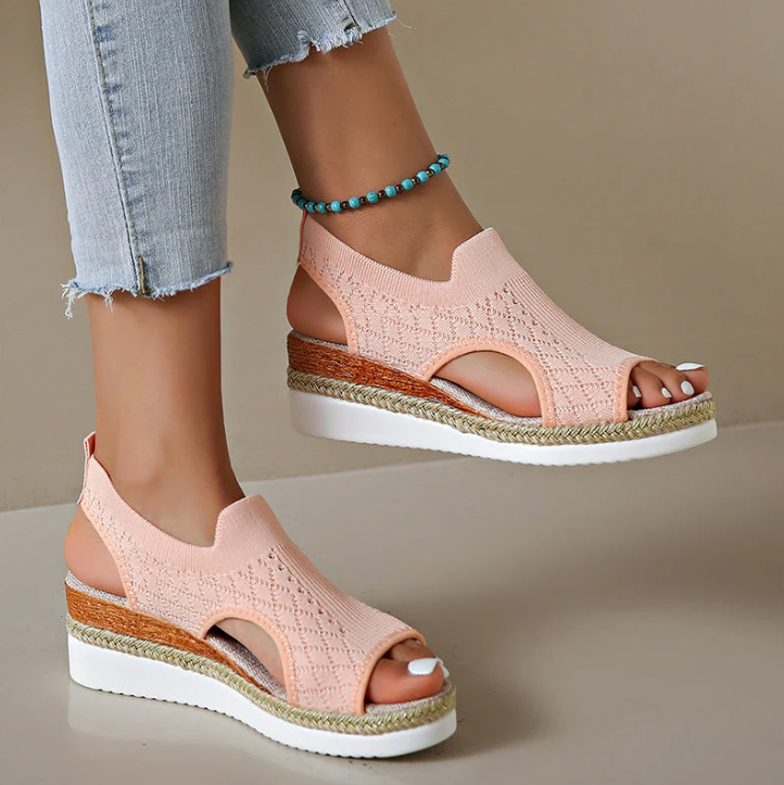 Women's Casual Platform Knit Sandals