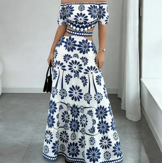 Off-the-Shoulder Daisy Maxi Dress