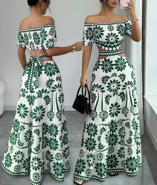 Off-the-Shoulder Daisy Maxi Dress
