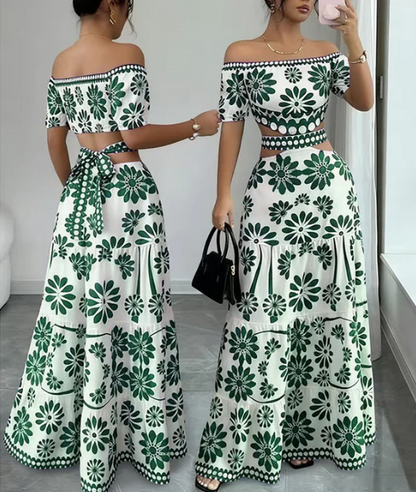 Off-the-Shoulder Daisy Maxi Dress