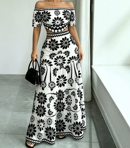 Off-the-Shoulder Daisy Maxi Dress