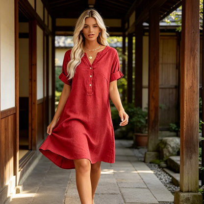 Women's V-Neck Tunic Dress