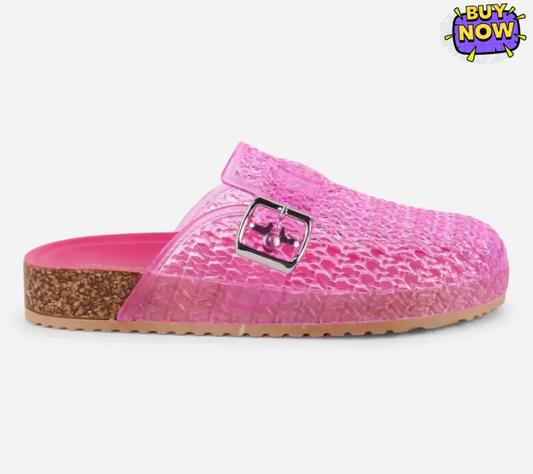 Women's Woven Buckle Slip-On Clogs