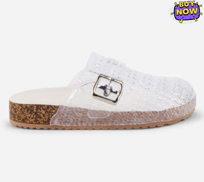 Women's Woven Buckle Slip-On Clogs