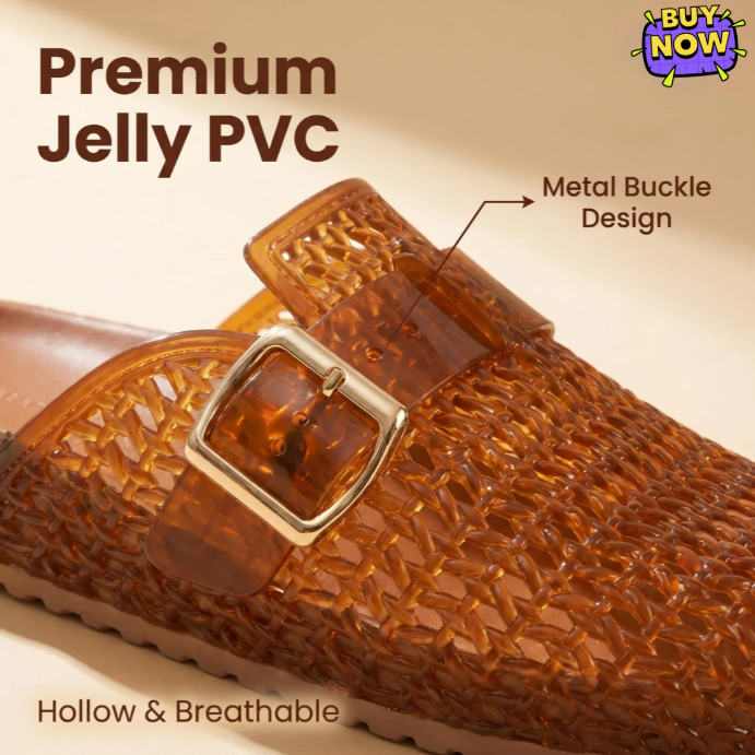 Women's Woven Buckle Slip-On Clogs
