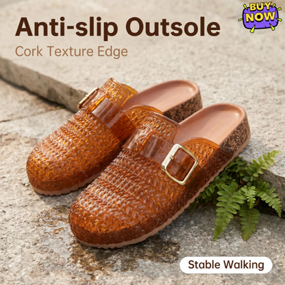 Women's Woven Buckle Slip-On Clogs