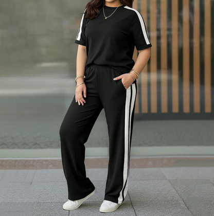 Contrast Stripe Two-Piece Lounge Set