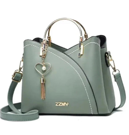 Women’s Modern Two-Tone Top-Handle Crossbody Handbag
