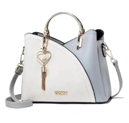 Women’s Modern Two-Tone Top-Handle Crossbody Handbag