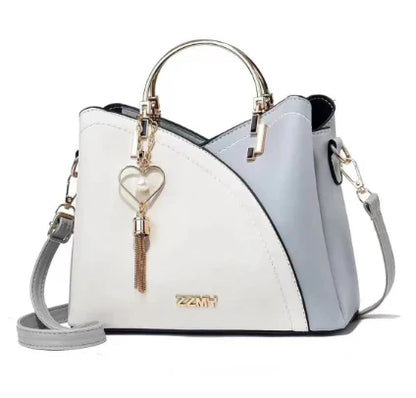 Women’s Modern Two-Tone Top-Handle Crossbody Handbag