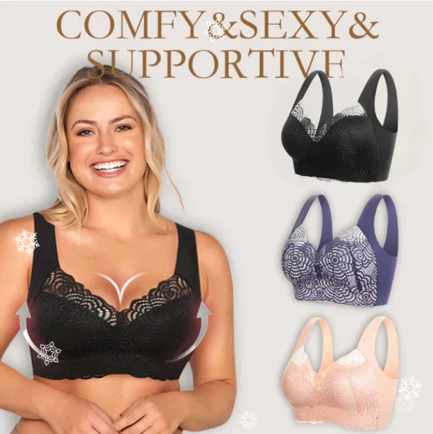 Ultimate Lift Seamless Lace Support Bra Set (3 Pieces)
