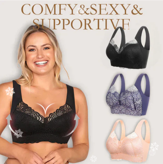 Ultimate Lift Seamless Lace Support Bra Set (3 Pieces)