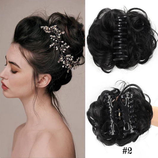 Women’s Clip-On Bun Hair Extension with Claw Clip