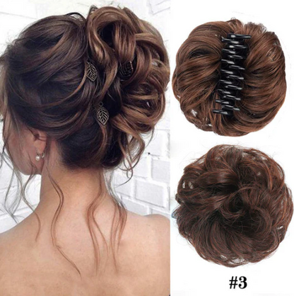 Women’s Clip-On Bun Hair Extension with Claw Clip