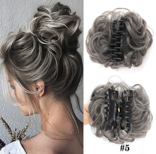 Women’s Clip-On Bun Hair Extension with Claw Clip