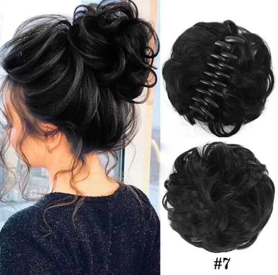 Women’s Clip-On Bun Hair Extension with Claw Clip