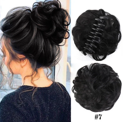 Women’s Clip-On Bun Hair Extension with Claw Clip