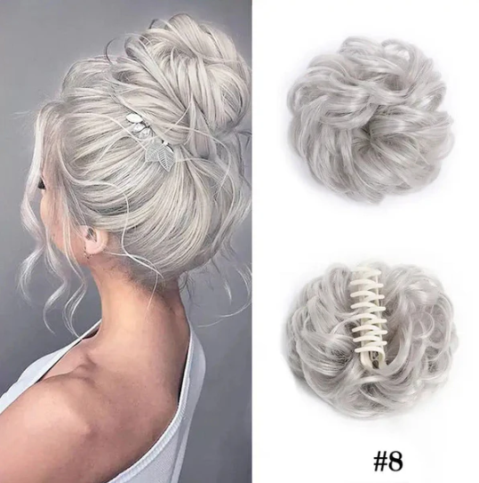Women’s Clip-On Bun Hair Extension with Claw Clip