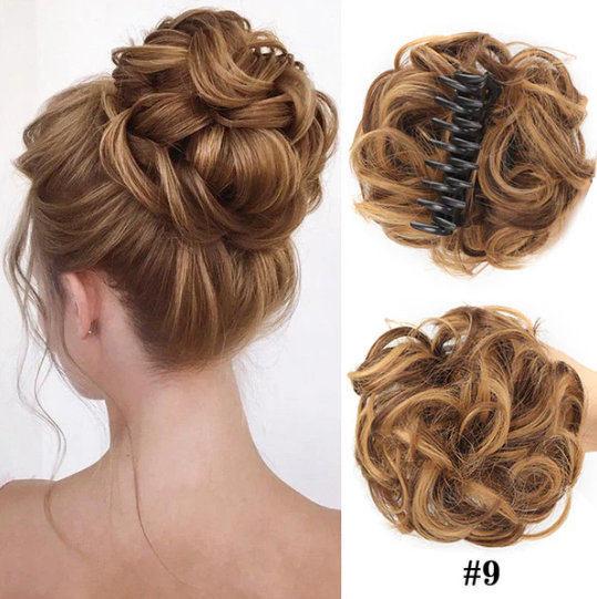 Women’s Clip-On Bun Hair Extension with Claw Clip