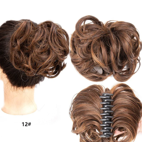 Women’s Clip-On Bun Hair Extension with Claw Clip