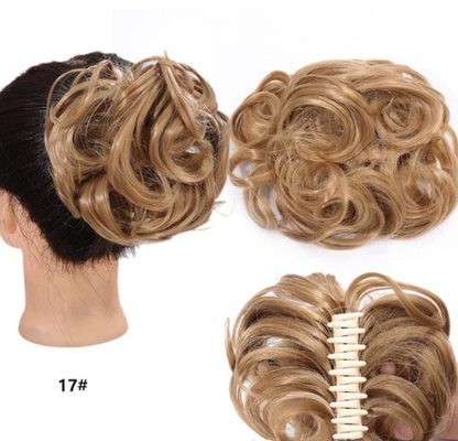 Women’s Clip-On Bun Hair Extension with Claw Clip