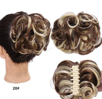 Women’s Clip-On Bun Hair Extension with Claw Clip