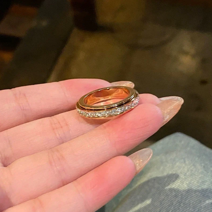 Women’s Stainless Steel Rotating Spinner Ring