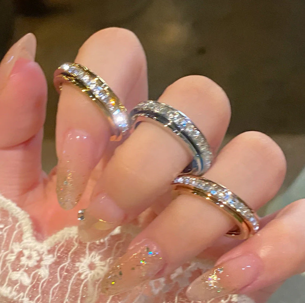 Women’s Stainless Steel Rotating Spinner Ring