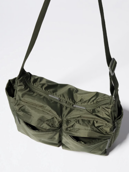 Padded Multi Pocket Crossbody Shoulder Bag