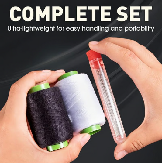 34-Piece Big-Eye Sewing Needle Set with Thread and Thimble
