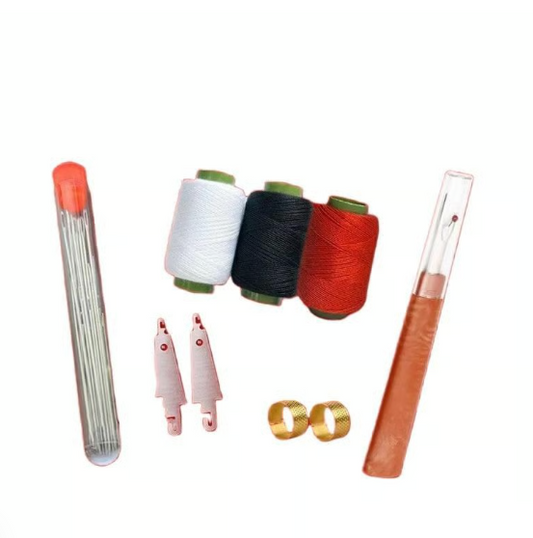34-Piece Big-Eye Sewing Needle Set with Thread and Thimble