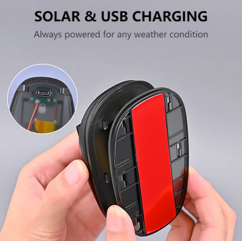 Solar-Powered Waterproof Car Roof Light with Remote
