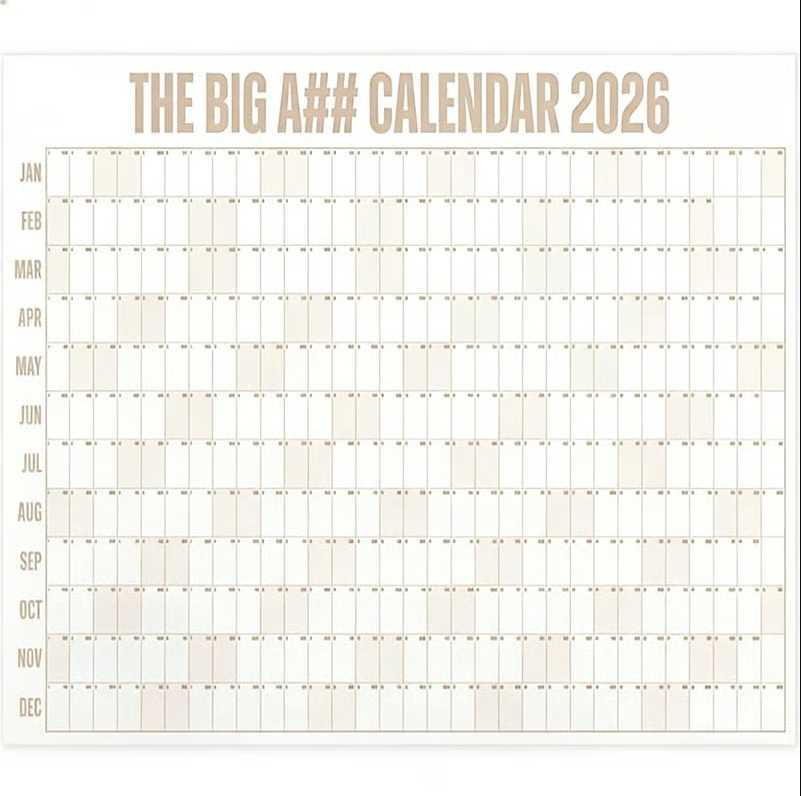 Oversized Year Planner Wall Calendar