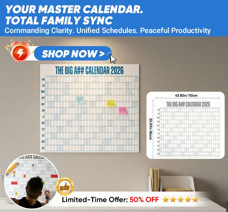 Oversized Year Planner Wall Calendar