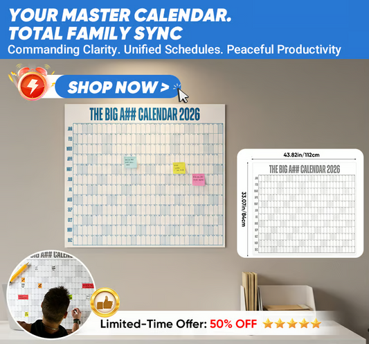 Oversized Year Planner Wall Calendar