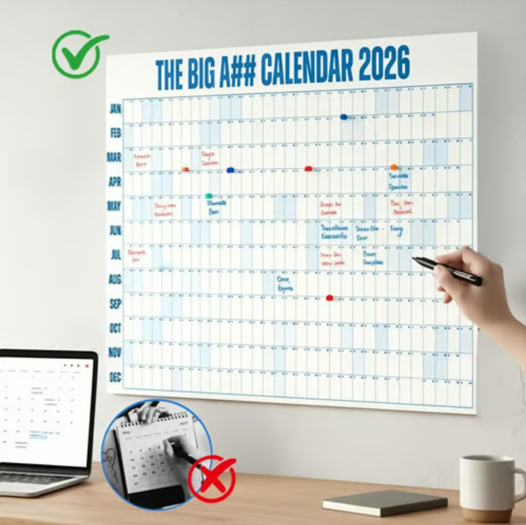 Oversized Year Planner Wall Calendar