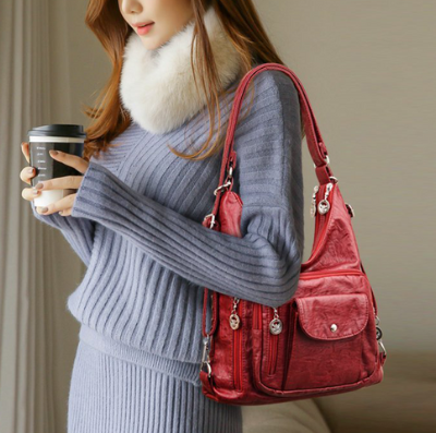 Women’s Convertible Multi-Pocket Waterproof Shoulder Bag
