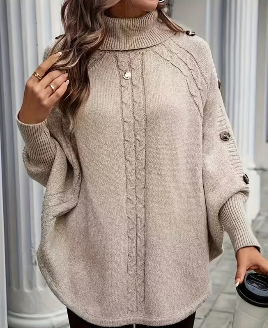 Women’s Twisted Front High-Neck Knit Jumper