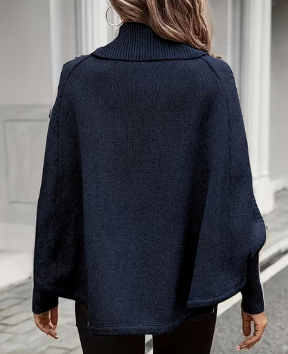 Women’s Twisted Front High-Neck Knit Jumper