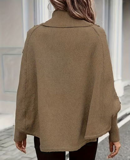 Women’s Twisted Front High-Neck Knit Jumper