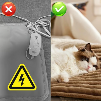 Self-Warming Thermal Pet Bed Mat with Heat-Reflective Core