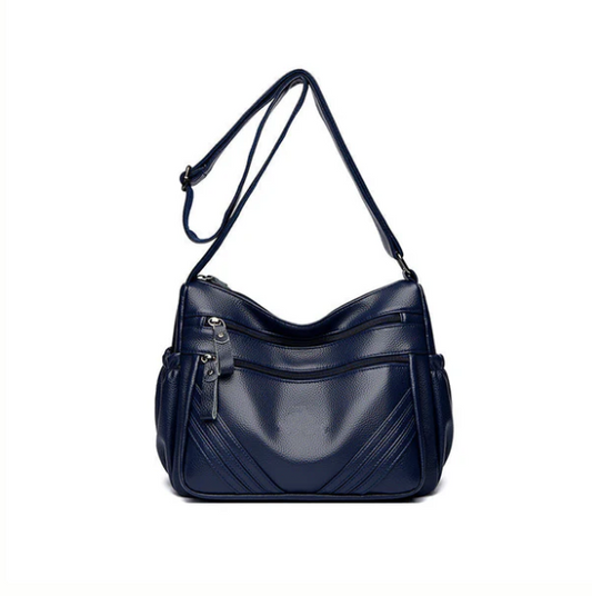 Women’s Minimalist Multi-Pocket Shoulder Bag with Adjustable Strap